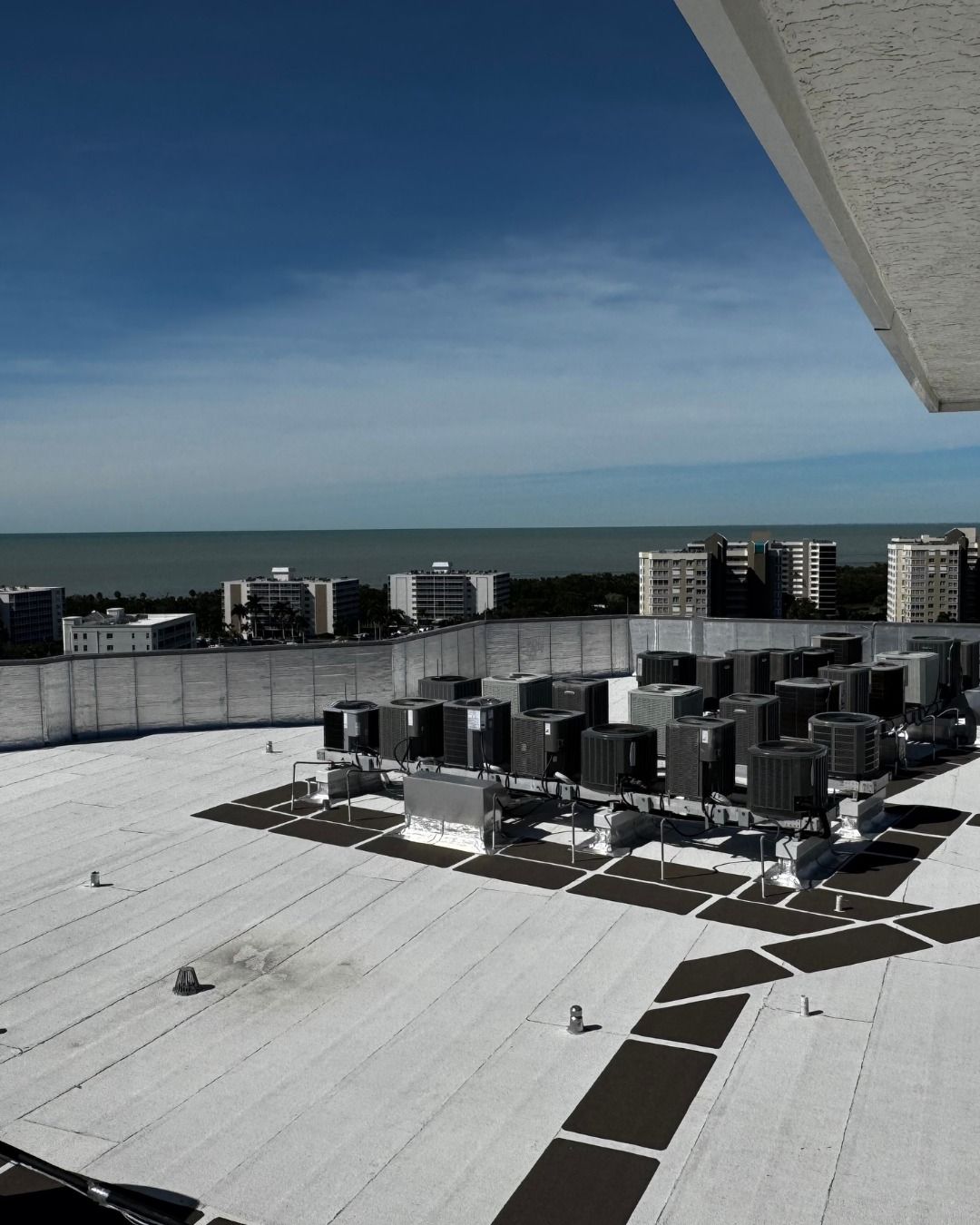 Ductwork running through a commercial HVAC installation